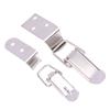 90 Degrees Duck-Mouth Buckle Hook Lock Stainless Steel Spring Loaded Draw Toggle Latch Clamp Clip Silver Hasp Latch Catch Clasp
