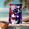 Custom Name Ultra-Soft Beach Towel with Joker Theme,Ideal for Pool - Camping, Diving - Perfect Travel Essential, Vibrant Beach Towel.
