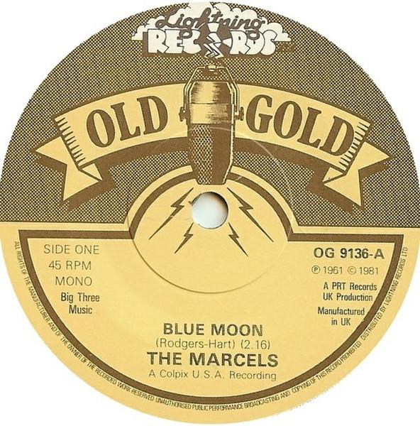 

7inch Record MARCELS - Blue Moon OG9136 Old Gold 1981 UK Rock Used