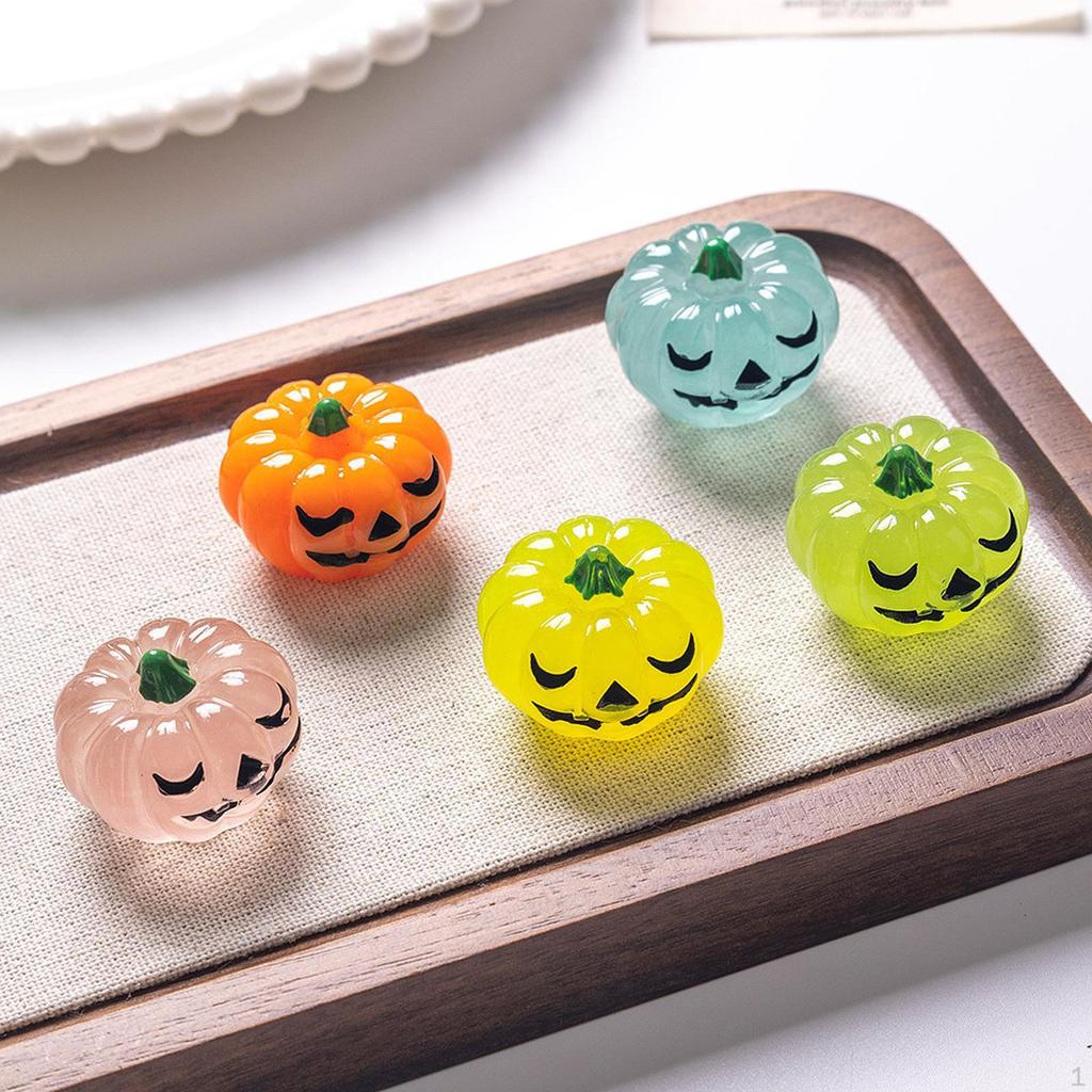 40 Pieces Mini Pumpkins, Glow in The Dark Pumpkin Decorations, Small Miniature Table Decoration,