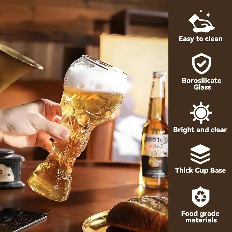 Football Trophy Shaped Beer Cup High Boron Glass Cup As A Fan Present For Football Matches And Parties Decanters For Whiskey