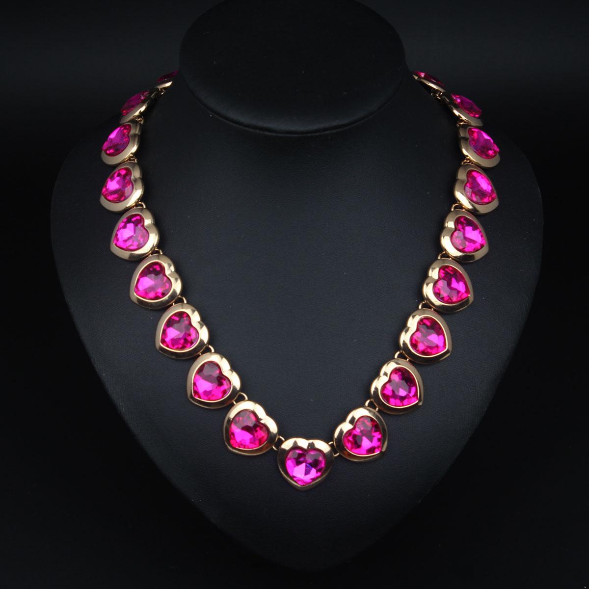 Textured Love Gem Inlaid Short Collarbone Necklace Women S Jewelry розы красного
