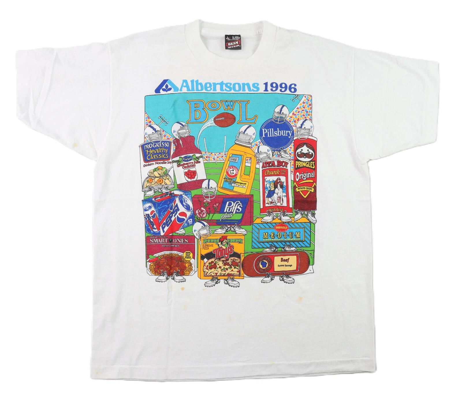 Vtg 90s ALBERTSON’S USA Large Ducks Buffaloes 1996 Cotton Bowl Football T Shirt L