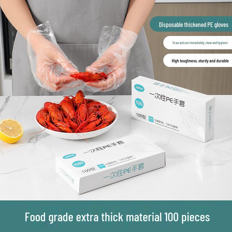 ZISIZ Disposable Thickened PE Gloves