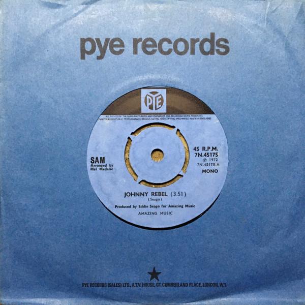 

7-дюймовая пластинка SAM - Johnny Rebel 7N45175 Pye Records 1972 UK Кантри Б/У