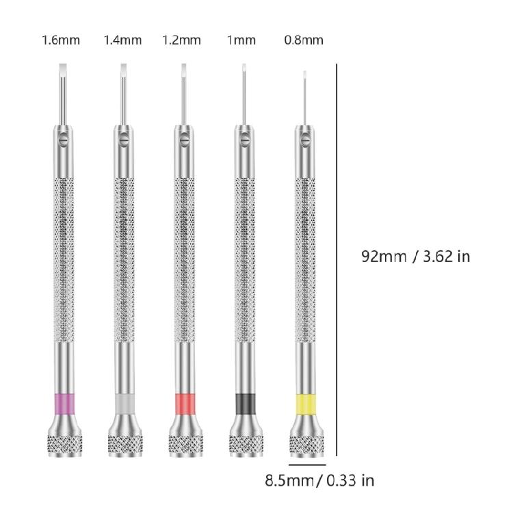 3PCs Jewelry Repair Screwdriver Set Carbon Steel Detachable Heads AntiSlip Aluminum Handle For Watchmakers Tool