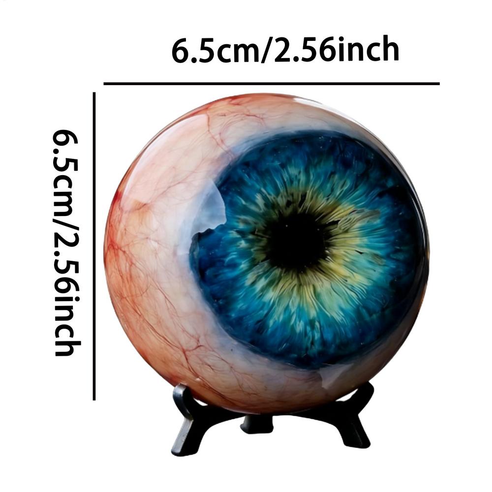 Eyeball Statue Realistic Horror Eye Figure Gothic Style Paperweights for Desk for Table Bookshelf Bedside Dorm Apartment Bar