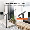 40mm Pipe Wrought Iron Handrail 2 Steps Handrails for Outdoor Steps Handrails Garden Railing Exterior Handrail Stair Railings for Steps with One Bolt
