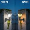 1/2/4pcs Garden Warm Lights Waterproof Outdoor Solar Street Light Lightings Wall Light Fixture Leds for Lighting Outdoor Gardens Decoration