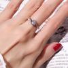 Glossy Stackable Ring Geometric Artificial Gemstones Inlaid Women Finger Ring Twist Design