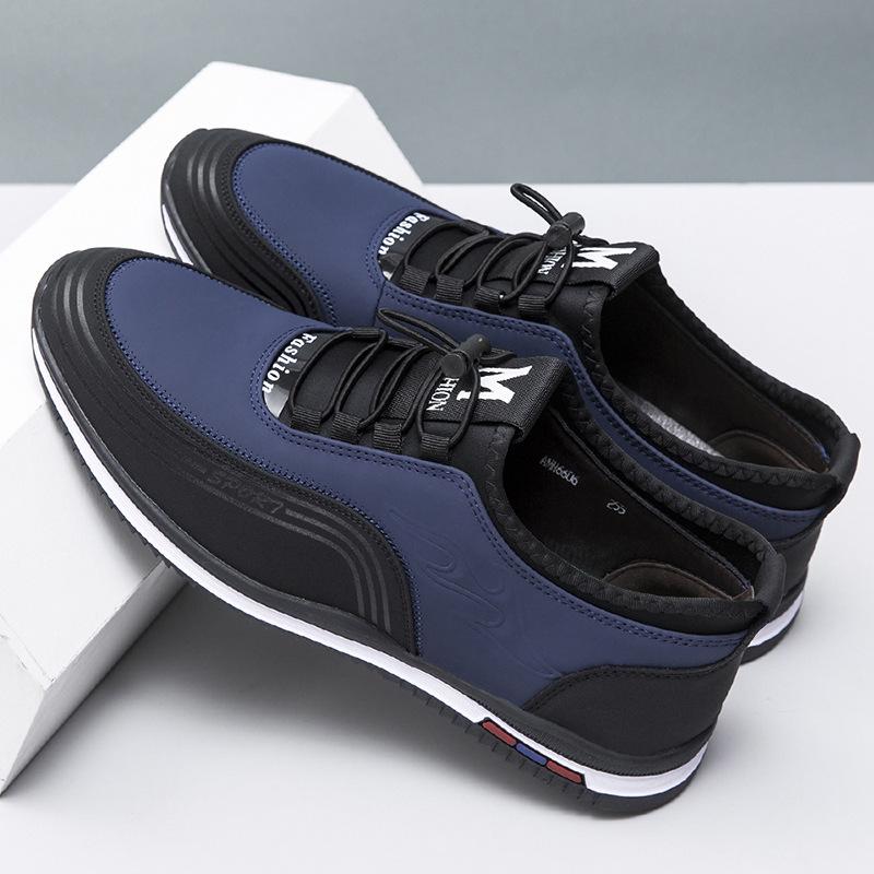 

Doudou shoe manufacturer men s new 2025 spring Doudou shoes casual leather shoes soft-soled men s shoes casual shoes 39 синий