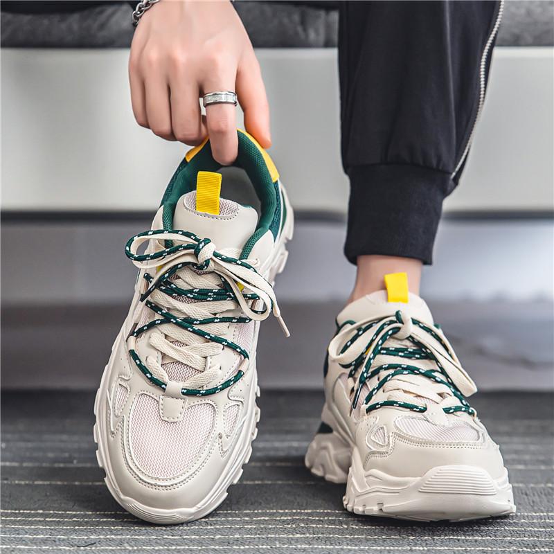 Men's Shoes 2024 New Mesh Casual Shoes Breathable and Anti Slip Student Trend Sports Shoes Thick Sole Elevated Shoes Sneakers