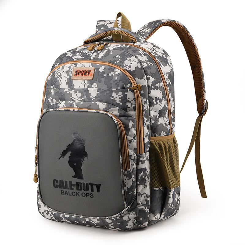 Camouflage backpack outdoor large-capacity schoolbag new computer bag fashion casual backpack men's