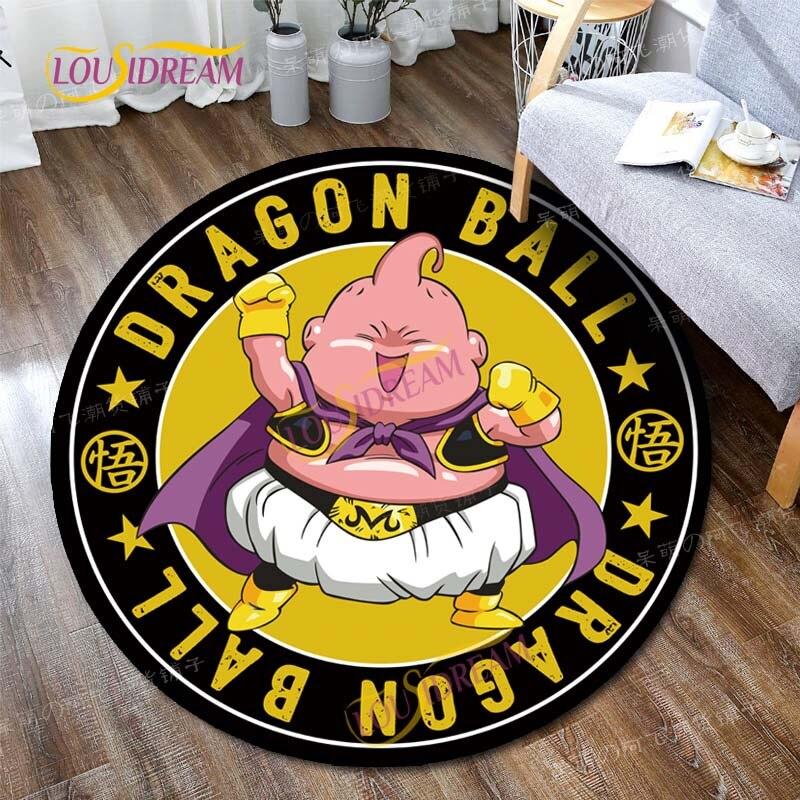 Kulatý kreslený japonský prvek domácí umění měkký protiskluzový koberec počítačová židle dětská herní podložka podlahová rohož dekorativní koberec