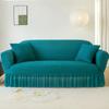 Copridivano Universale a L 3 Posti con Chaise Stretchabile Tessuto a Bolle Antipolvere Copertura Protettiva