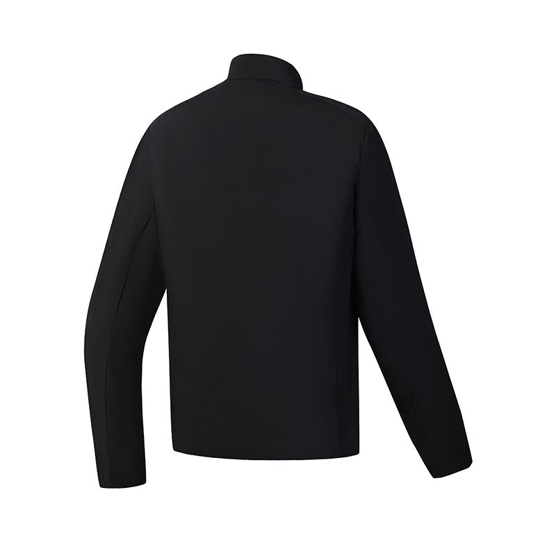 Fila Golf Series Casual Sports Simple Woven Soft Comfortable Lightweight Warm Stand Collar Down Jacket Men Outerwear Deep-Black A11M545942FBK