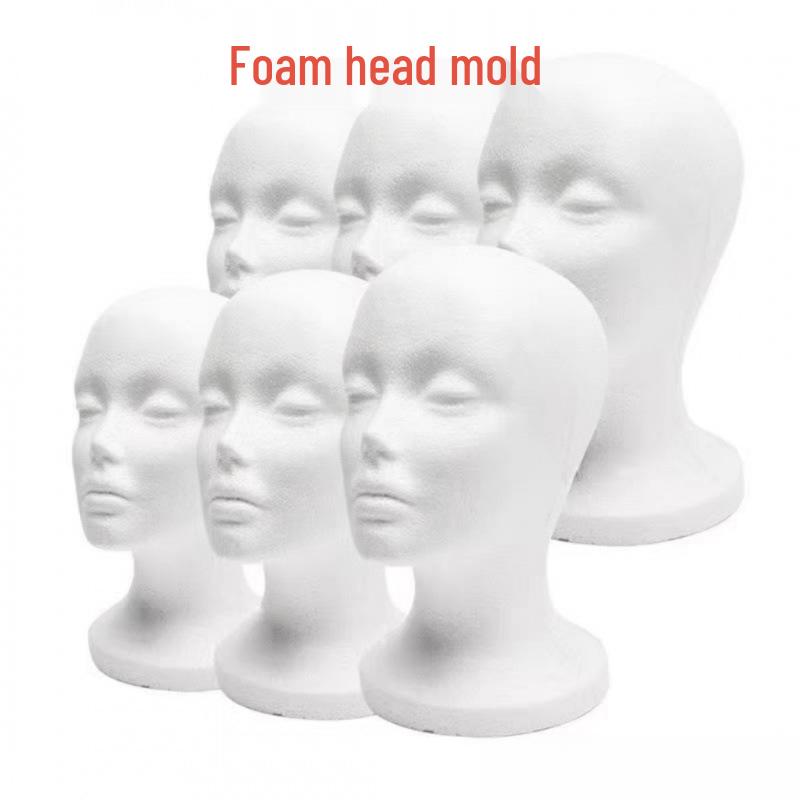 Pěnový stojan na paruky pro úpravu a stříhání vlasů Manekýn