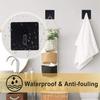 Original Wall Hangers Without Nails Heavy Duty Adhesive Towel Bathrooms Bathroom Mounted Black Metal Hook Hooks