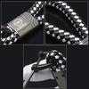 Dalxrz1 Daktpw1 Leather Rope KeyChain Hand Woven Horseshoe Buckle Key Ring Car Key Rings For Opel Astra G H J Insignia Zafira Corsa D C Vivaro Z