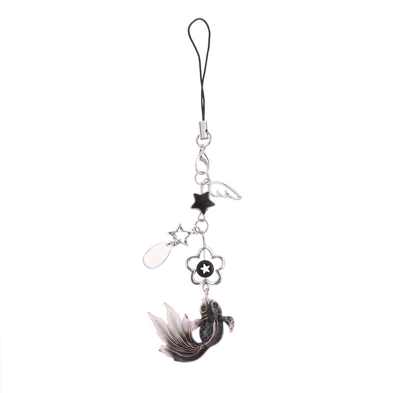 Colorful Fish Star Keychain Lanyard Wrist Strap Hanging Chain Mobile Phone Chain Charm