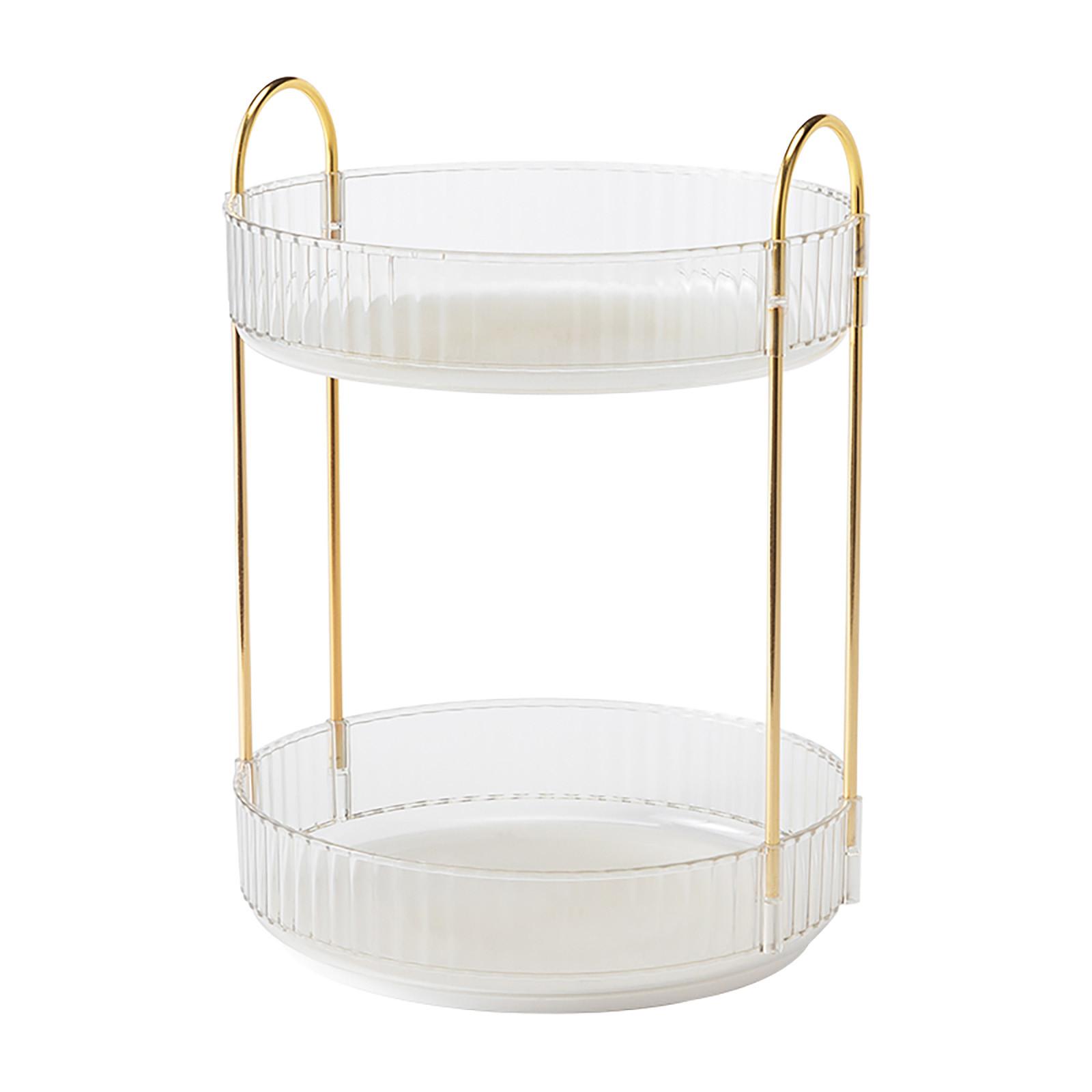

2-Tier Rotate Bathroom Counter Organizer, Countertop Perfume Tray And Vanity Organizer One Size