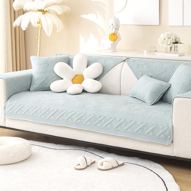 Modern Simple Washed Sofa Cushion Four Seasons General Fabrics Non-Slip Seat Cushions Sofa Cover Cover Towel Thickened