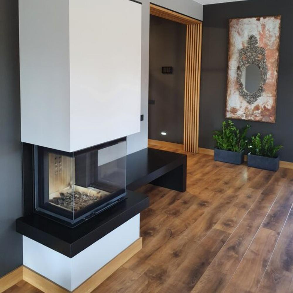 Steel fireplace KRATKI NBC 500/500 8 kW Ø 200 Lift-up self closing door