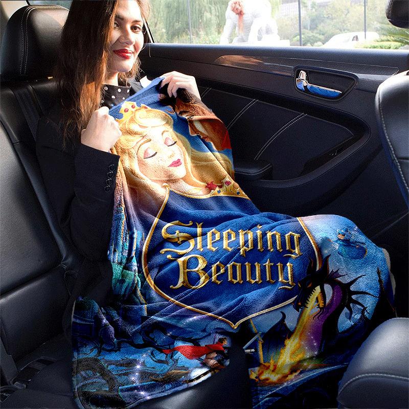 1pc Sleeping Beauty Printing Blanket - Soft, All-Season Throw for Living Room, Beroom,Personalize Gift with Aorable Cartoon Esign