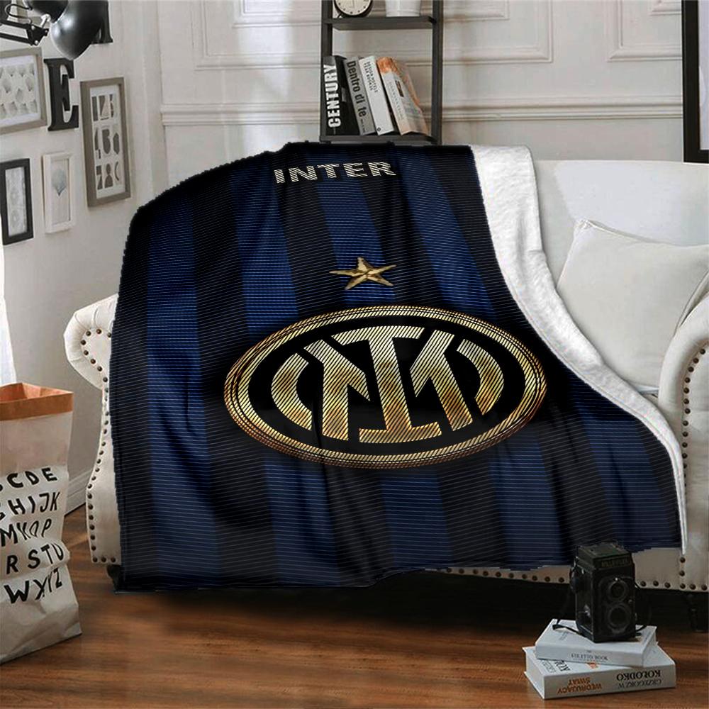 Coperte con Emblema Inter Milan Flanella Stampata Traspirante Calda Coperta da Divano per Casa Ufficio Coperte da Letto 0708a102