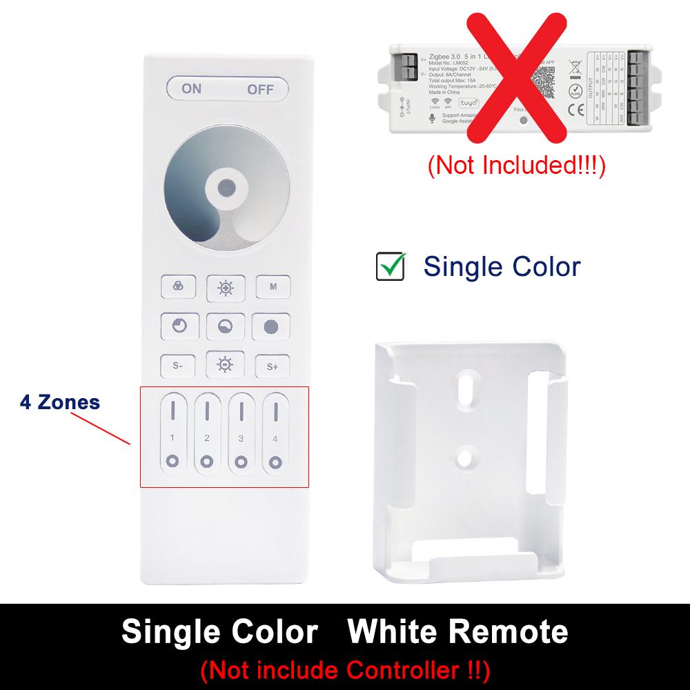 5 in 1 Controller Tuya Zigbee Wifi Smart LED Dimmer 2.4G RC Support Alexa Google Assistant for 12V 24V CCT RGB RGBCCT COB Strip