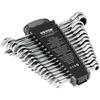 Combination Wrench Set, 16-Piece Ratcheting Wrench Set with Organizer Rack, Cr-V Steel Wrench Set Metric 8 Mm To 24 Mm