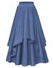 Women's Irregular Mid-Length Skirt with Elastic Waist