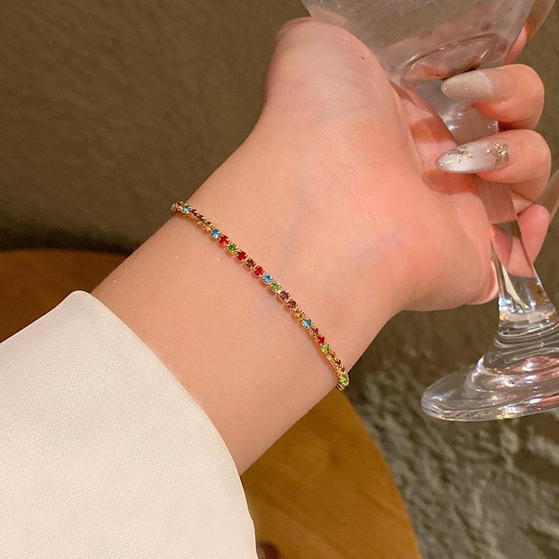 Light Luxury Niche High-end Pearl Bracelet Women's Korean Style Fashion Elegant Flash Zircon Love Bracelet Crystal Bracelet