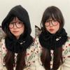 Thicken Winter Hat Drawstring Skull Cap Beanie Korean Style Neckerchief Hat  Women Girl