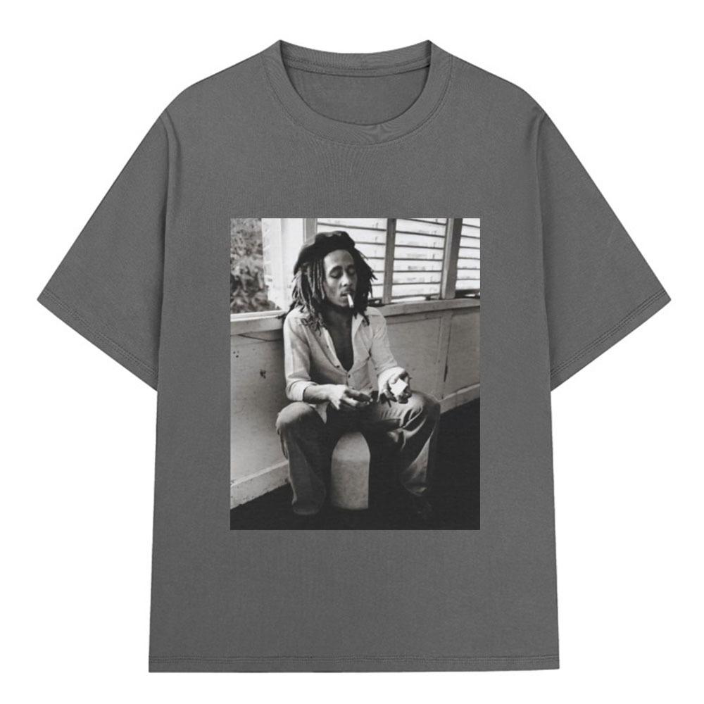 Reggae Music Originator Bob Marley T Shirt Men Vintage Gothic Tshirt Cotton Casual Oversized Short Sleeve Tshirts Streetwear