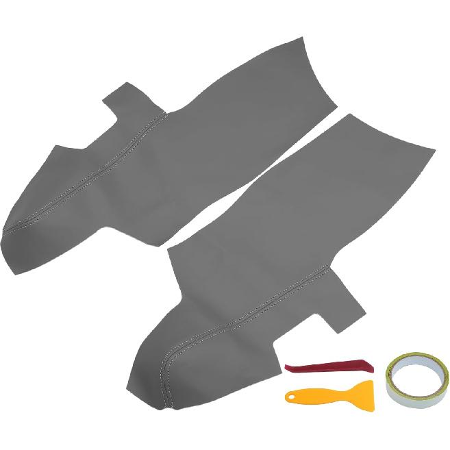 Car Front Door Panel Armrest Cover Interior Door Trims for Hyundai Santa Fe 2006-2012 Gray 1 Pair