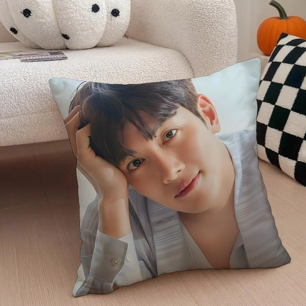 JJi Chang wook Cushion Cover Throw Pillow Cover Hidden Button Durable Polyester Chair Cushion