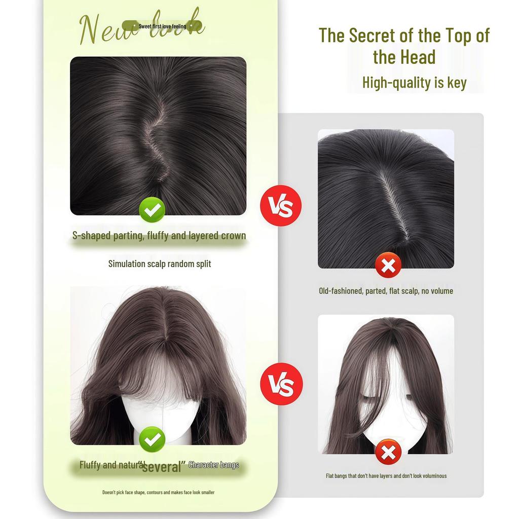 Women's Long Curly Egg Roll Wig - Fluffy, Fashionable, Age-Defying Style for Autumn/Winter