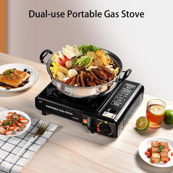 Camping Stove Outdoor Cooking Burner High-Temperature Resistant Travel Use 2900W BBQ Butane Gas Burner Stove