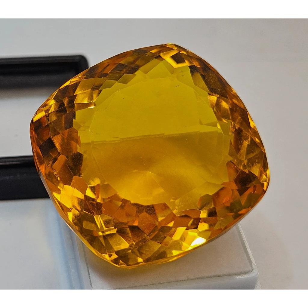 150 Ct Natural Topaz Shiny Yellow Cushion Cut Stunning Certified Loose Gemstone