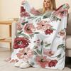 Maternity Flannel Blanket,Non-Pilling Floral Cozy Soft Warm Throw for Home, All Season, Christmas & Halloween