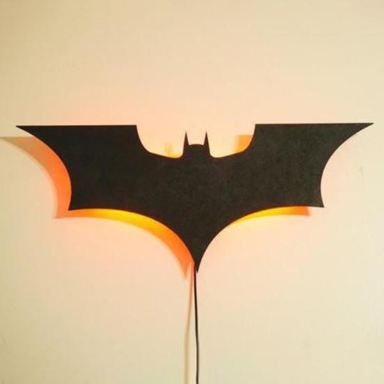 Bat Shape Lamp Night Light with Remote Control 16 Colors Changing Decorative Neon Sign LED Signal Lamp Party Decoration
