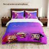HUNTRIX Personalized Custom Name 3‑Piece Bedding Set Soft Duvet Cover Set For Bedroom Home Decor