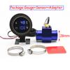 Bil Vanntemperaturmåler -10-110 Celsius Med Vanntemperatur Koblingsrørsensor 28MM 34MM Adapter 1/8NPT Sensor Voltmeter 2 I 1