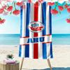 FC. Hansa Rostock Print Strandtuch, Großes Weiches Schnelltrocknendes Handtuch für Strand Camping Schwimmen