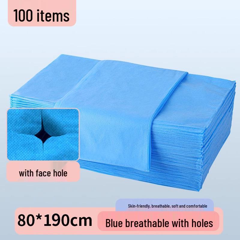 Thickened Non-Woven Disposable Bed Sheets - Breathable, Waterproof & Oil-Proof for Beauty Salons & Massage Tables