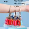 Portable Metal Ring Key Organizer with 10/20 Spring Hooks & Key Tags with Ring and Label Window Anti Loss Keyring Key Storage
