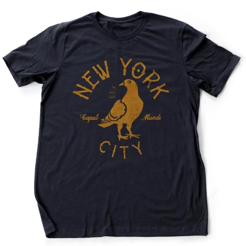 NYC Pigeon T- Shirt, Funny Urban Graphic Tee L