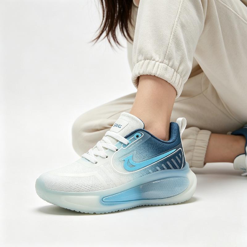 Zapatillas de Running para Mujer de Malla Degradada - Suela de Gelatina, Absorción de Impactos, Transpirables, Suela Blanda de Rebote, Estilo Casual de Moda