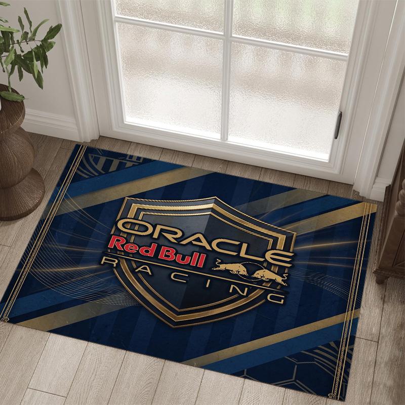 Red Bull Racing Design Crystal Velvet Carpet Cozy Non?Slip Printed Rug For Bedroom Living Room Entrance